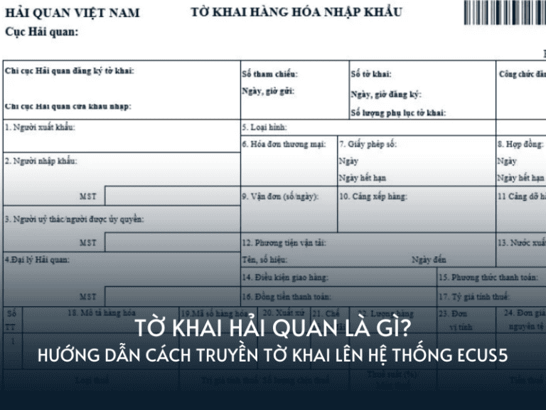 Tờ khai hải quan là gì? Hướng dẫn cách truyền tờ khai lên hệ thống ...