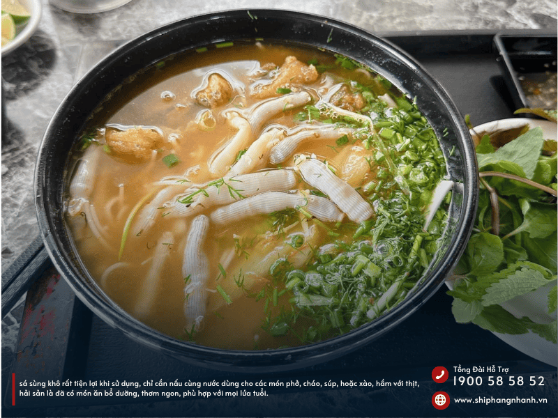 sa sung kho rat tien loi khi su dung chi can nau cung nuoc dung cho cac mon pho chao sup hoac xao ham voi thit hai san la da co mon an bo duong thom ngon phu hop voi moi lua tuoi