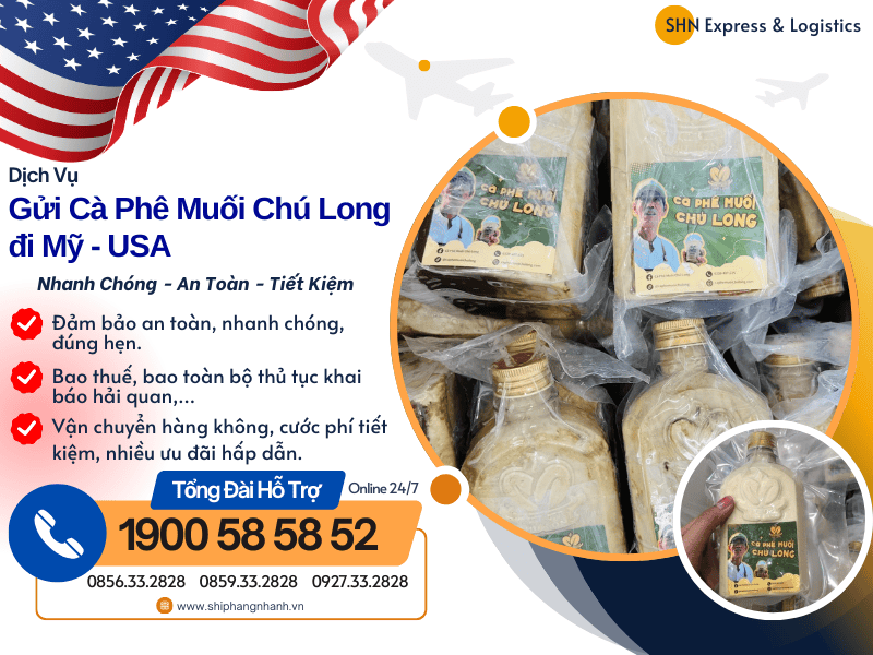 gui ca phe muoi chu long di my