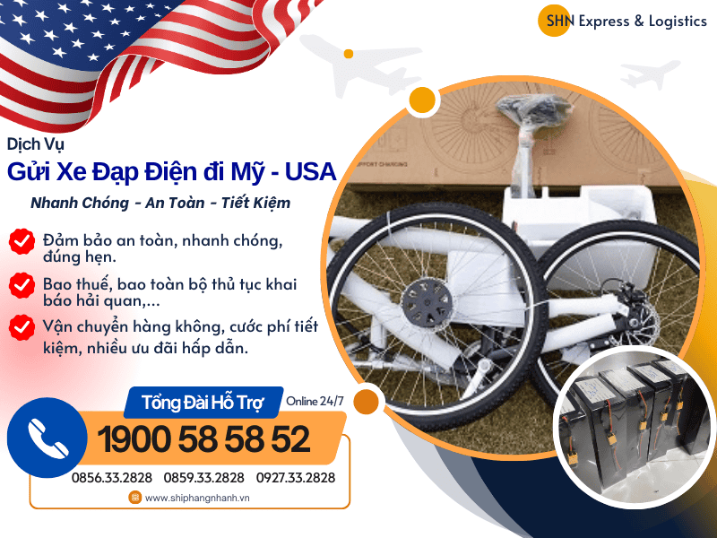gui xe dap dien di my