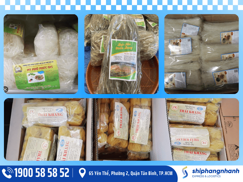 dich vu gui cac loai hu tieu my bun pho kho di my cua shn express 1