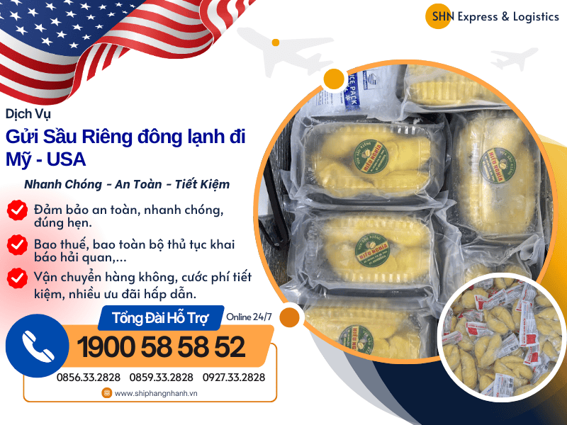 gui sau rieng di my